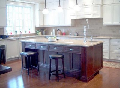 Kitchen Island with wood cabinetry